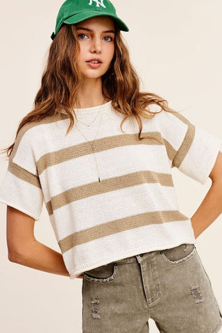 Lightweight Striped Top from Sweater Top collection you can buy now from Fashion And Icon online shop