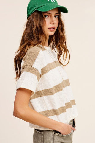 Lightweight Striped Top from Sweater Top collection you can buy now from Fashion And Icon online shop