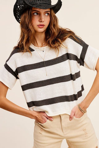 Lightweight Striped Top from Sweater Top collection you can buy now from Fashion And Icon online shop
