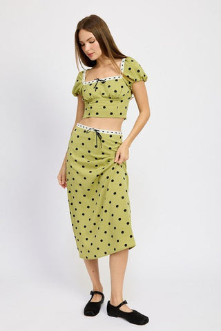 Lily Polka Dot Top from Crop Tops collection you can buy now from Fashion And Icon online shop