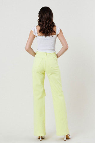 Lime High Waisted Distressed Jeans from Jeans collection you can buy now from Fashion And Icon online shop