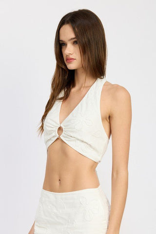 Linen Cropped Top from Crop Tops collection you can buy now from Fashion And Icon online shop