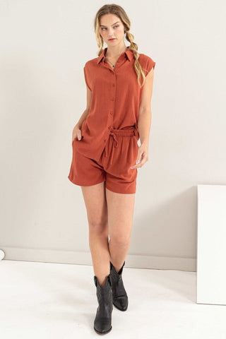 Linen Shorts Set from Co-Ord Set collection you can buy now from Fashion And Icon online shop