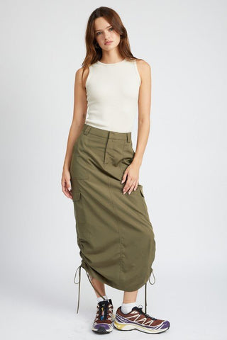 Long Cargo Skirt from Maxi Skirts collection you can buy now from Fashion And Icon online shop