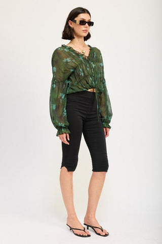 Long Sleeve Ruffle Blouse from Long Sleeve Top collection you can buy now from Fashion And Icon online shop