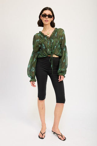 Long Sleeve Ruffle Blouse from Long Sleeve Top collection you can buy now from Fashion And Icon online shop