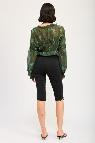 Long Sleeve Ruffle Blouse from Long Sleeve Top collection you can buy now from Fashion And Icon online shop