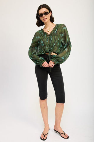 Long Sleeve Ruffle Blouse from Long Sleeve Top collection you can buy now from Fashion And Icon online shop