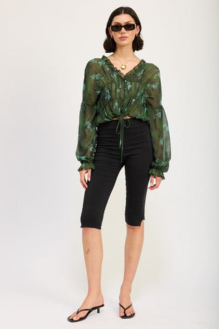 Long Sleeve Ruffle Blouse from Long Sleeve Top collection you can buy now from Fashion And Icon online shop