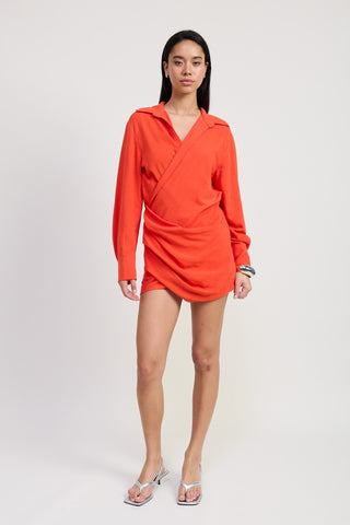 Long Sleeve Wrap Mini Dress from Mini Dresses collection you can buy now from Fashion And Icon online shop