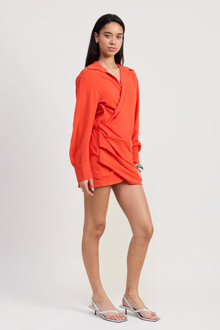 Long Sleeve Wrap Mini Dress from Mini Dresses collection you can buy now from Fashion And Icon online shop