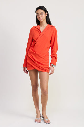 Long Sleeve Wrap Mini Dress from Mini Dresses collection you can buy now from Fashion And Icon online shop