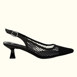 Mesh Pointed Slingback Heels from Mule collection you can buy now from Fashion And Icon online shop