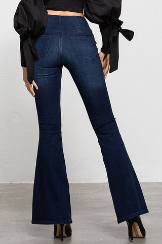 Mid - Rise Banded Waist Flare Jeans from Flare Jeans collection you can buy now from Fashion And Icon online shop