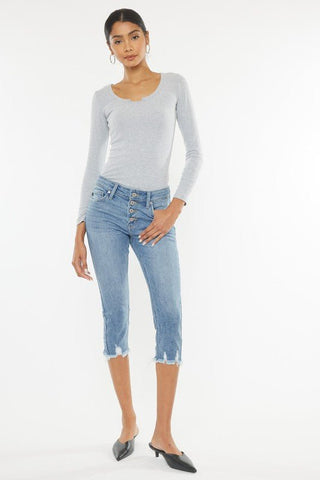 Mid Rise Capri Jeans from Jeans collection you can buy now from Fashion And Icon online shop