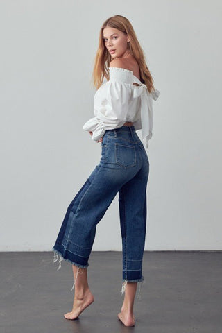 Mid Rise Crop Flare Jeans from collection you can buy now from Fashion And Icon online shop