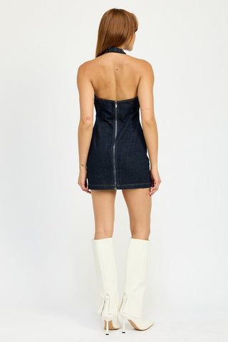 Mini Denim Dress from Mini Dresses collection you can buy now from Fashion And Icon online shop