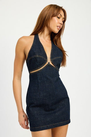 Mini Denim Dress from Mini Dresses collection you can buy now from Fashion And Icon online shop