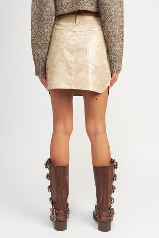 MINI SKIRT WITH SHORT HEM from collection you can buy now from Fashion And Icon online shop