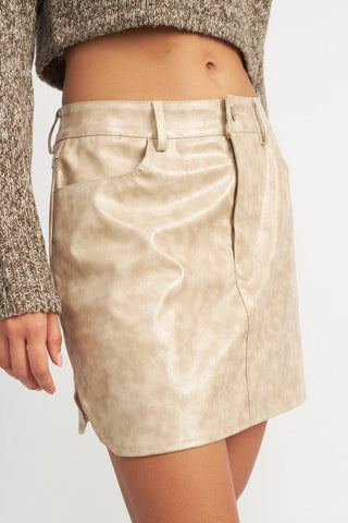 MINI SKIRT WITH SHORT HEM from collection you can buy now from Fashion And Icon online shop