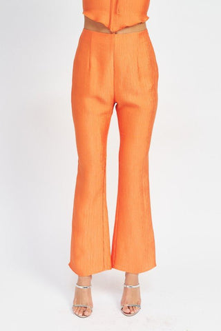 Orange Flare High Rise Pants from Pants collection you can buy now from Fashion And Icon online shop