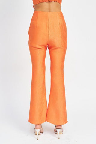 Orange Flare High Rise Pants from Pants collection you can buy now from Fashion And Icon online shop