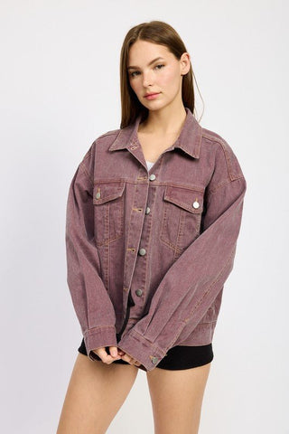 Oversized Denim Shirt Jacket from Shirt Jacket collection you can buy now from Fashion And Icon online shop