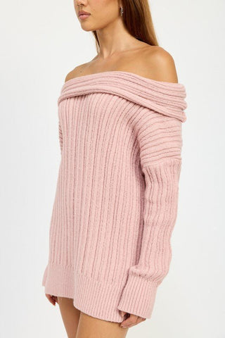 Oversized Off Shoulder Sweater from Sweaters collection you can buy now from Fashion And Icon online shop