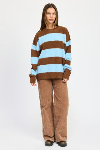 Oversized Striped Sweater from Sweaters collection you can buy now from Fashion And Icon online shop