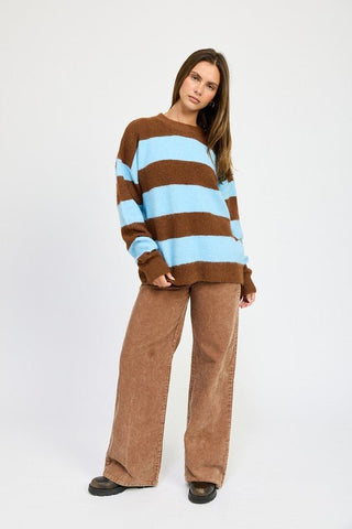 Oversized Striped Sweater from Sweaters collection you can buy now from Fashion And Icon online shop