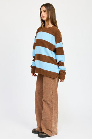 Oversized Striped Sweater from Sweaters collection you can buy now from Fashion And Icon online shop