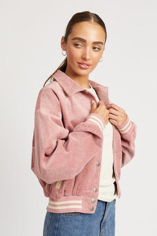 Pink Bomber Jacket from Jackets collection you can buy now from Fashion And Icon online shop