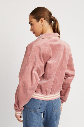 Pink Bomber Jacket from Jackets collection you can buy now from Fashion And Icon online shop