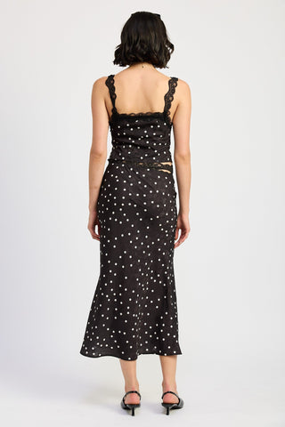 Polka Dot Lace - Trimmed Corset Top from Sleeveless Top collection you can buy now from Fashion And Icon online shop