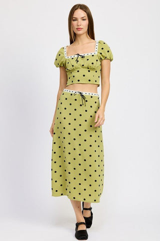 Polka Dot Skirt from Midi Skirts collection you can buy now from Fashion And Icon online shop