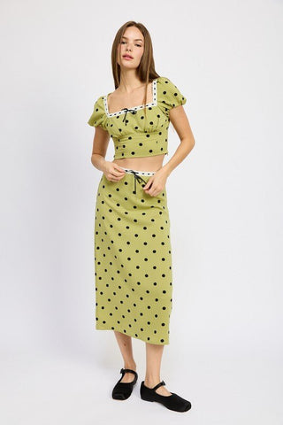 Polka Dot Skirt from Midi Skirts collection you can buy now from Fashion And Icon online shop