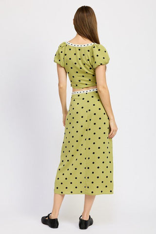 Polka Dot Skirt from Midi Skirts collection you can buy now from Fashion And Icon online shop