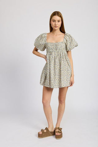 Puff Sleeve Mini Dress from Mini Dresses collection you can buy now from Fashion And Icon online shop