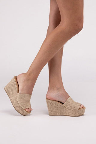 Raffia Wedge Sandals from Platform Heel collection you can buy now from Fashion And Icon online shop