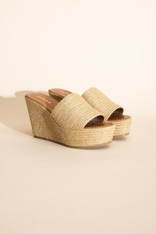 Raffia Wedge Sandals from Platform Heel collection you can buy now from Fashion And Icon online shop