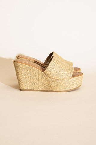 Raffia Wedge Sandals from Platform Heel collection you can buy now from Fashion And Icon online shop