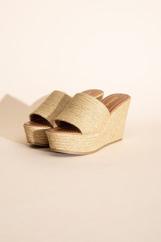 Raffia Wedge Sandals from Platform Heel collection you can buy now from Fashion And Icon online shop