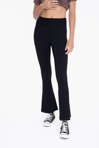 Ribbed Flare High Waisted Leggings from Flare Leggings collection you can buy now from Fashion And Icon online shop