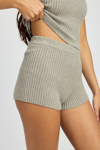 RIBBED MINI SHORTS from collection you can buy now from Fashion And Icon online shop