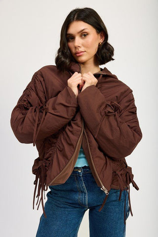 Ruched Puff Jacket from Puffer Jackets collection you can buy now from Fashion And Icon online shop