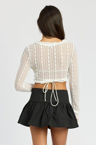 Ruffle Lace Cardigan from Cardigans collection you can buy now from Fashion And Icon online shop