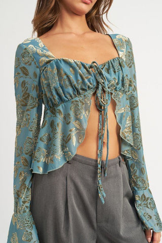 Sally Long Sleeve Floral Blouse from Blouses collection you can buy now from Fashion And Icon online shop