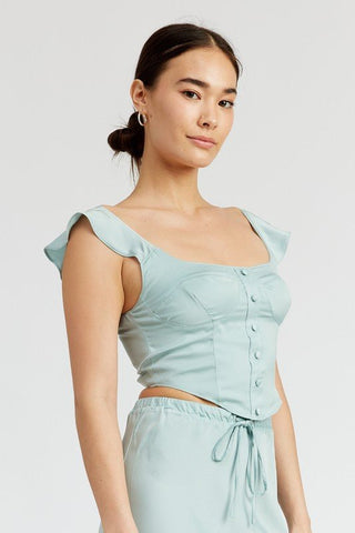 Satin Bustier Top from Crop Tops collection you can buy now from Fashion And Icon online shop