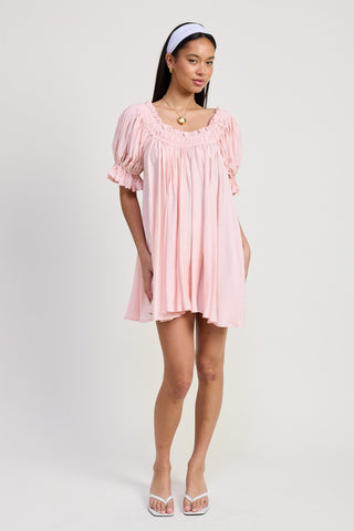 Short Sleeve Babydoll Mini Dress from Mini Dresses collection you can buy now from Fashion And Icon online shop