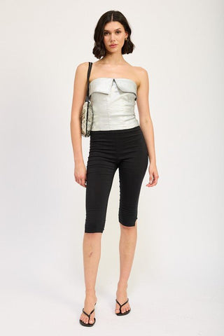 Silver Corset Top from Strapless Top collection you can buy now from Fashion And Icon online shop